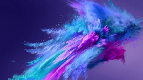Color spray wallpaper