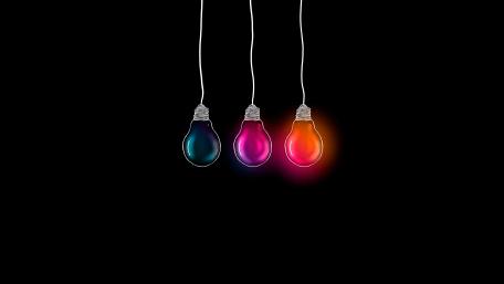 Neon Light Bulbs Aesthetic wallpaper