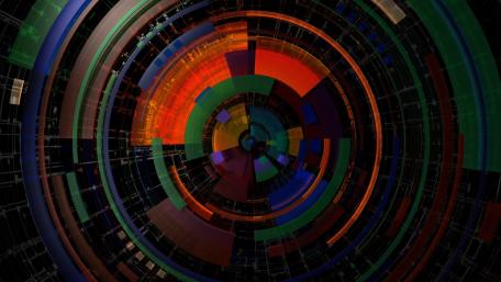 Vibrant Circular Harmony in Motion wallpaper