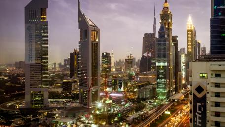 Skyscrapers in Dubai, UAE wallpaper