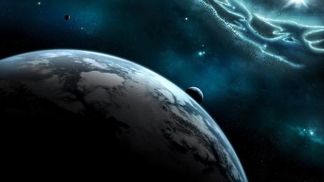 Stunning Cosmic View of Planets and Moons wallpaper