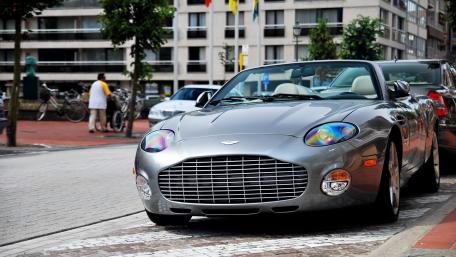 Sleek Aston Martin DB AR1 in Urban Setting wallpaper