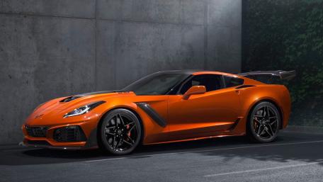 Sleek Chevrolet Corvette ZR1 C6 in Striking Orange Hue wallpaper