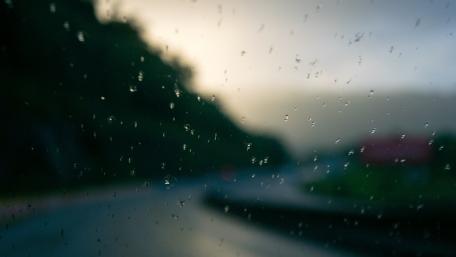Raindrops on the road wallpaper