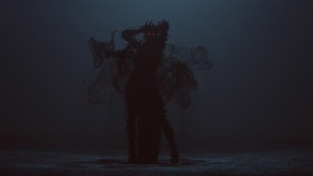 Whispers in Darkness - Red-Eyed Phantom wallpaper