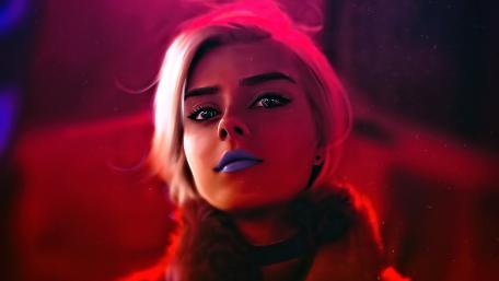 Neon Dreamscapes and Retro Glamour wallpaper