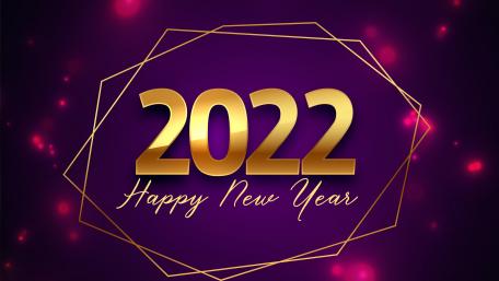 Golden 2022 Happy New Year Celebration Wallpaper wallpaper