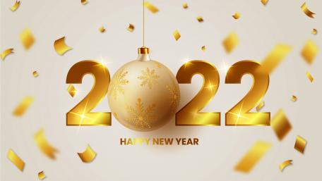 Golden New Year Celebration Wallpaper for 2022 wallpaper