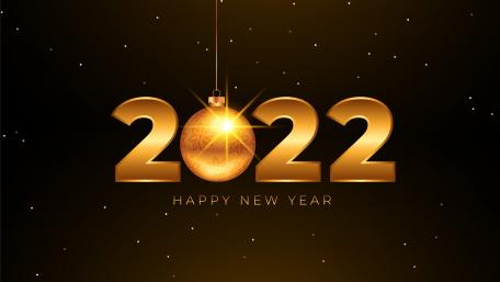Golden Celebration of New Year 2022 wallpaper