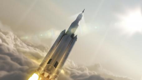 Majestic Rocket Launch into Space wallpaper