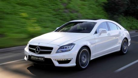 Sleek Mercedes AMG in Motion Gorgeous Wallpaper wallpaper