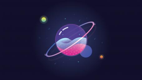 Galactic Minimalist Fantasy Art wallpaper