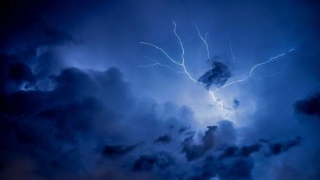 Electric Storm in the Night Sky wallpaper