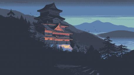 Japanese castle wallpaper