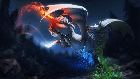 The four elements wallpaper