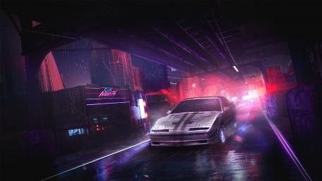Neon Nightclub Drive wallpaper