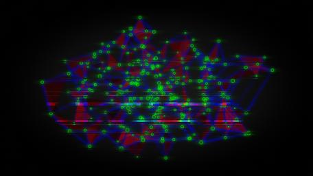 Neon Triangles Abstract Art for Modern Spaces wallpaper