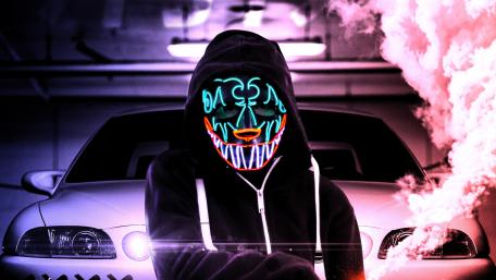 Glowing mask wallpaper