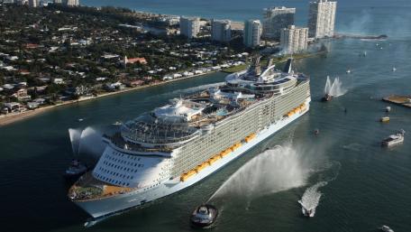 Majestic Voyage of the Cruise Ship wallpaper