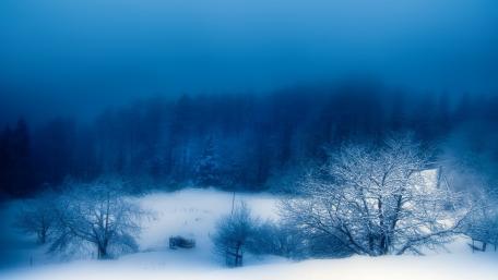 Serene Winter Blues Invoking Calmness in Nature wallpaper