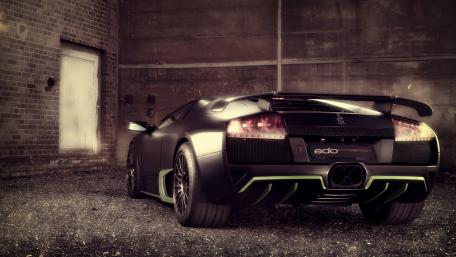 Sleek Lamborghini Murciélago in Urban Setting wallpaper