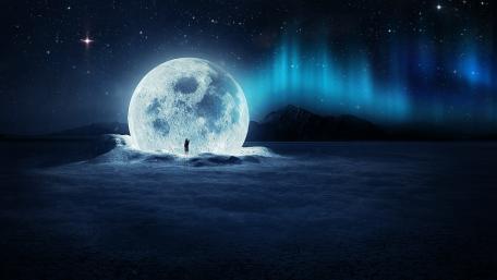 Touching the moon wallpaper
