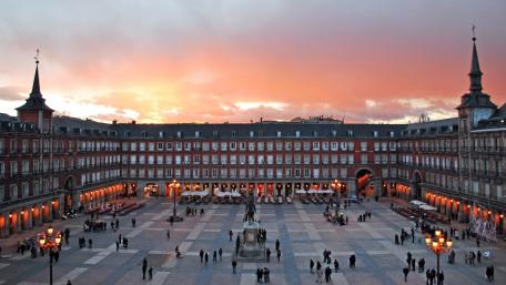Plaza Mayor in Madrid wallpaper