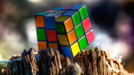 Colorful Rubik's Cube Challenge wallpaper