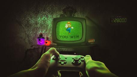 Victory Screen with Retro Gaming Flair wallpaper
