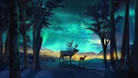 Fantasy Deer wallpaper
