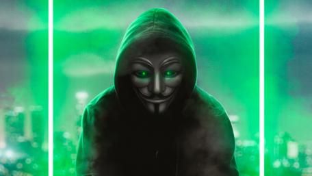 Glowing eyed hacker wallpaper