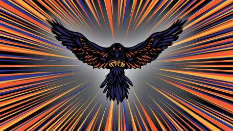 Raven coin logo wallpaper