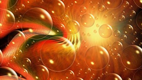 Golden bubbles wallpaper