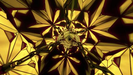 Golden Fractal Chain Wonder wallpaper