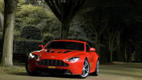 Sleek Aston Martin Vantage A Stunning Red Beauty wallpaper
