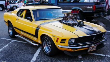 Vintage Muscle Car Ford Mustang Boss 302 Beauty wallpaper
