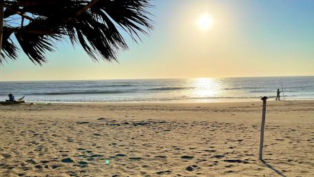 Sunset at the beach wallpaper