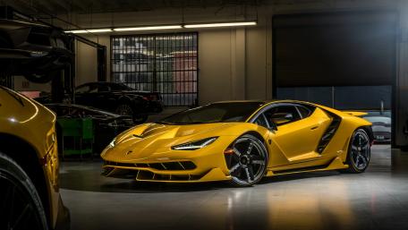 Stunning Yellow Lamborghini Centenario Wallpaper wallpaper