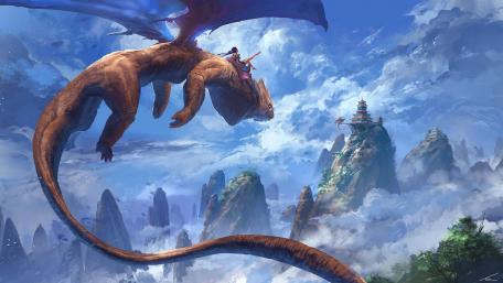 Rider Over Serene Skies wallpaper