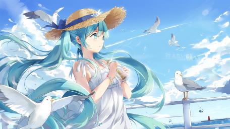 Hatsune blue wallpaper