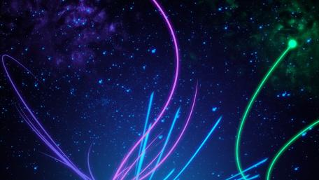Neon Trails in Cosmic Night wallpaper