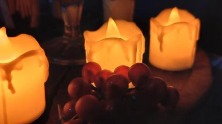Warm Candlelight Ambiance for Celebrations wallpaper