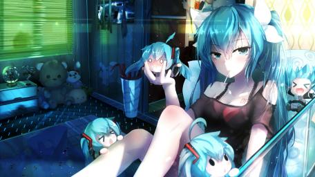 Dreamy Anime Room Reflections wallpaper