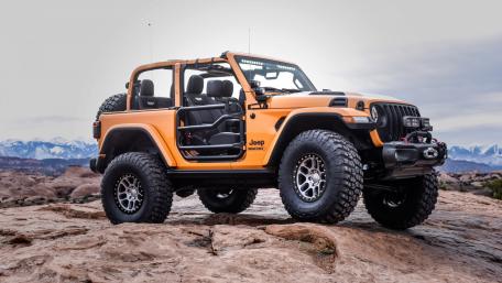Adventure-Ready Jeep on Rugged Terrain wallpaper