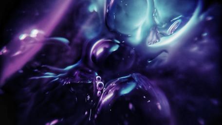 Liquid Harmony in Purple and Blue wallpaper