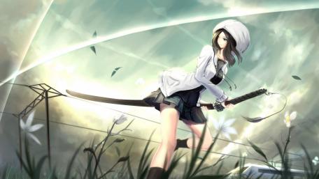 Mystical Sword's Dance in the Sky wallpaper