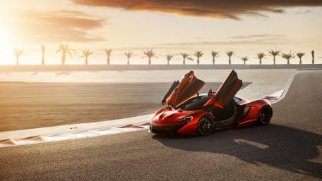 Ultimate McLaren P1 Sunset Beauty 4K Wallpaper wallpaper