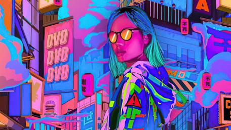 Neon Urban Dreamscape wallpaper