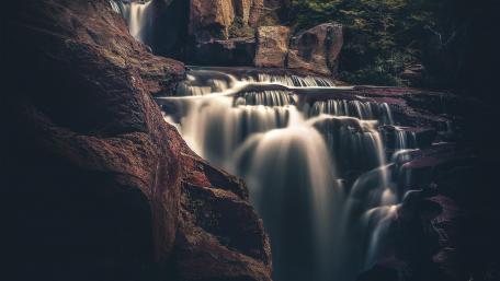 Cascading Elegance in Nature's Serenity wallpaper