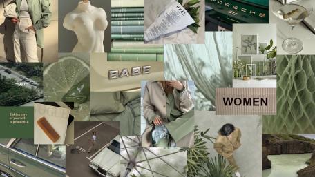 Collage Green aesthetic wallpaper